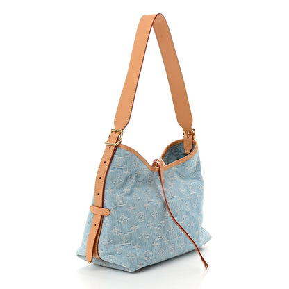 Louis Vuitton Monogram Denim CarryAll PM Sky Blue 4 of 11