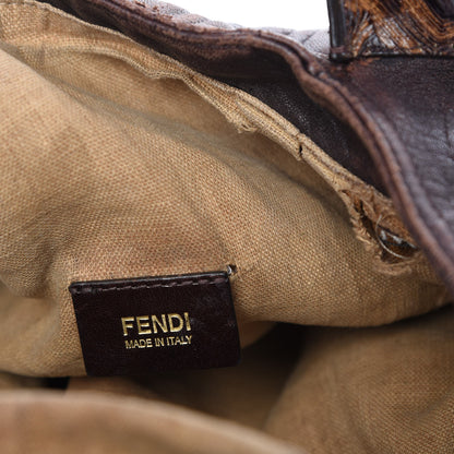 Fendi Zucca Nappa Nuvolata Vitello Tortuga Spy Tobacco Moro 9 of 24