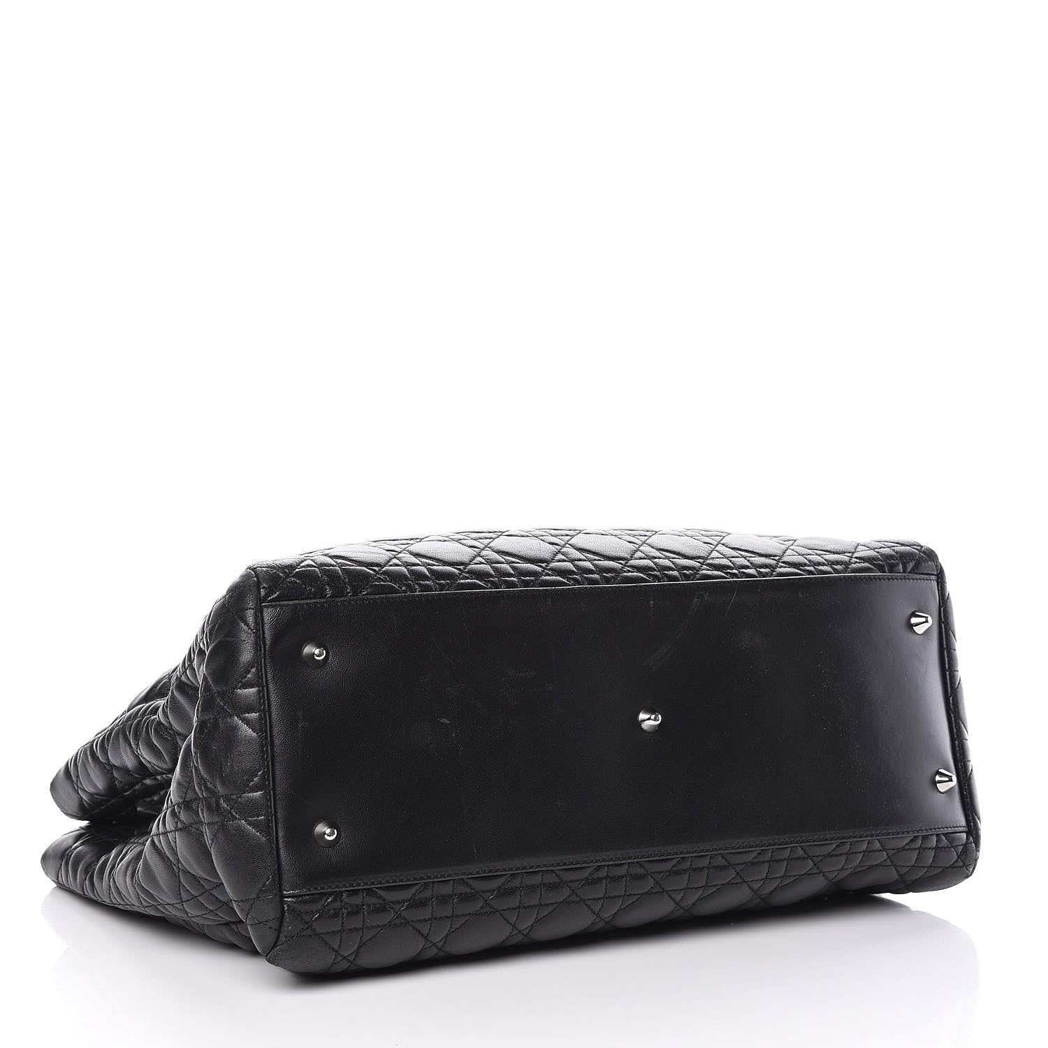 Christian Dior Lambskin Cannage Large Dior Soft Shopping Tote Black 4 of 15