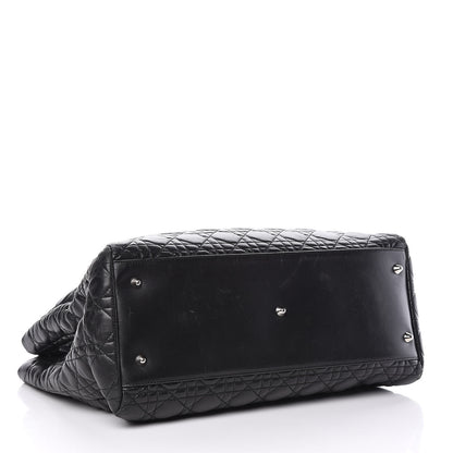 Christian Dior Lambskin Cannage Large Dior Soft Shopping Tote Black 4 of 15