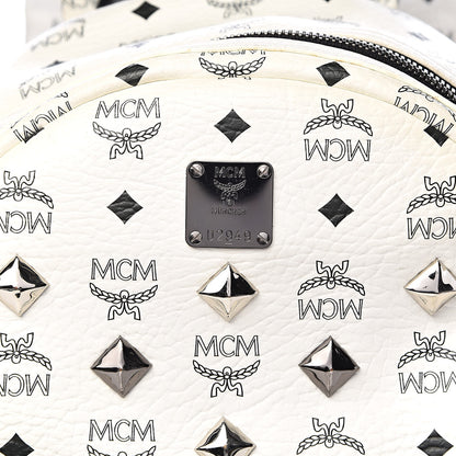MCM Visetos Medium Studded Stark Backpack White 18 of 18