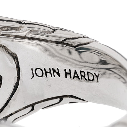 John Hardy Sterling Silver Turquoise Palu Hammered Ring 54 7 4 of 5