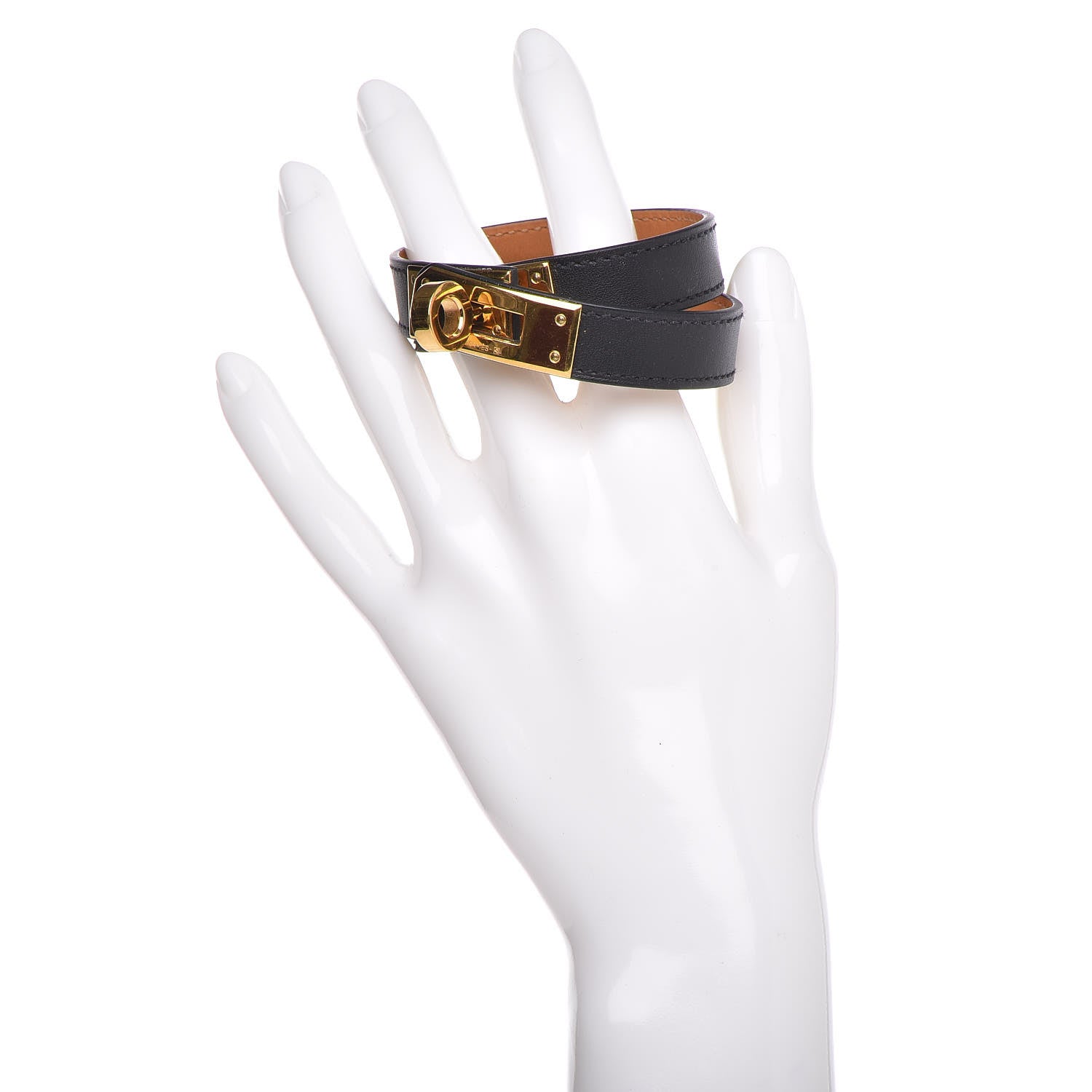 Hermes Chamonix Kelly Double Tour Bracelet S Black 2 of 9