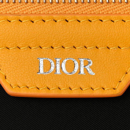 Christian Dior Calfskin Perforated Oblique Galaxy Marsupio World Tour Pelle Sling Yellow White 6 of 10
