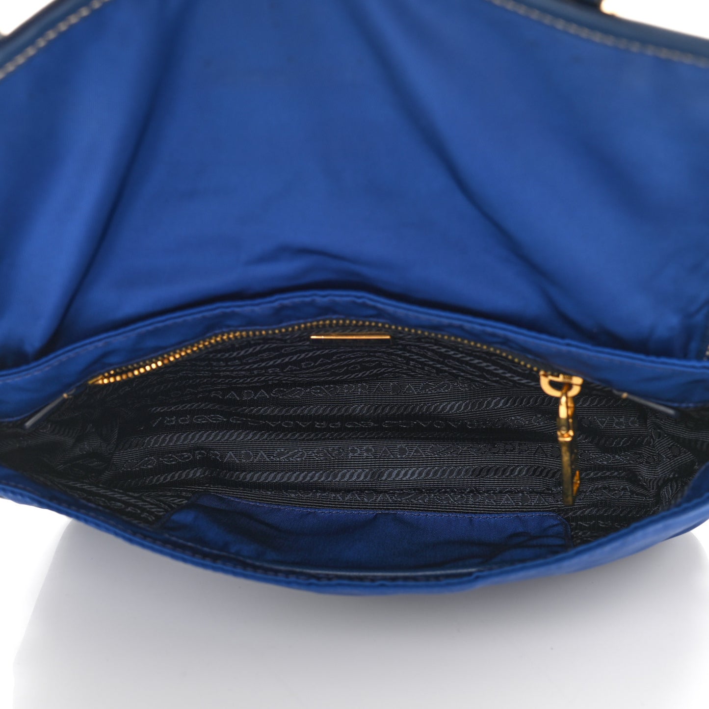 Tessuto Nylon Saffiano Small Messenger Bag Blue