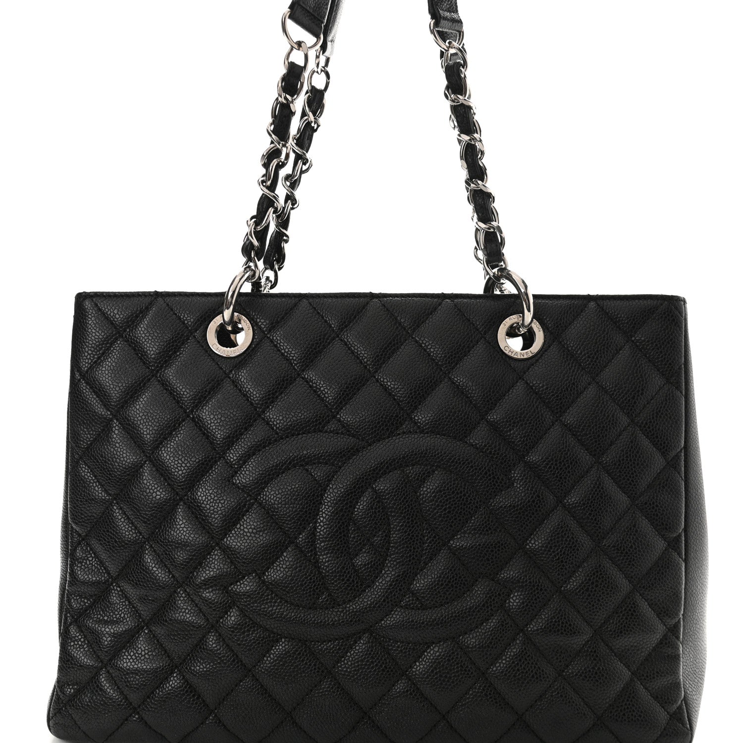Chanel Caviar Quilted Grand Shopping Tote GST Black 8 of 10