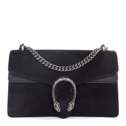 Gucci Suede Small Dionysus Shoulder Bag Black 1 of 8