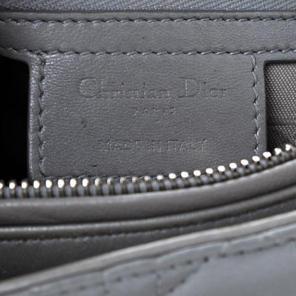 Christian Dior Pearly Lambskin Cannage Medium Lady Dior Grey 8 of 11