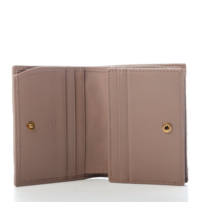 Gucci Calfskin Matelasse GG Marmont Card Case Wallet Porcelain Rose 5 of 6