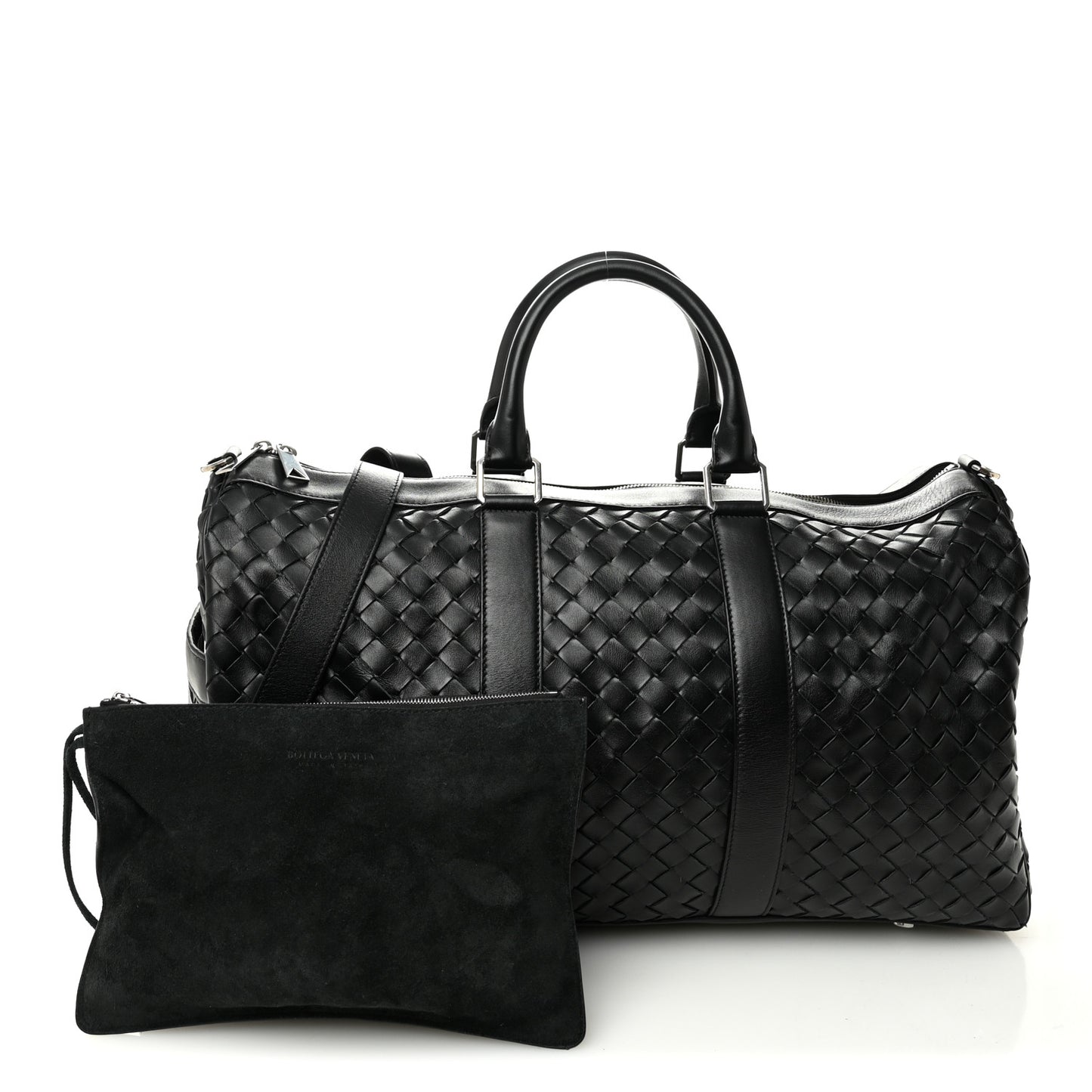 Nappa Intrecciato Duffle Bag Black