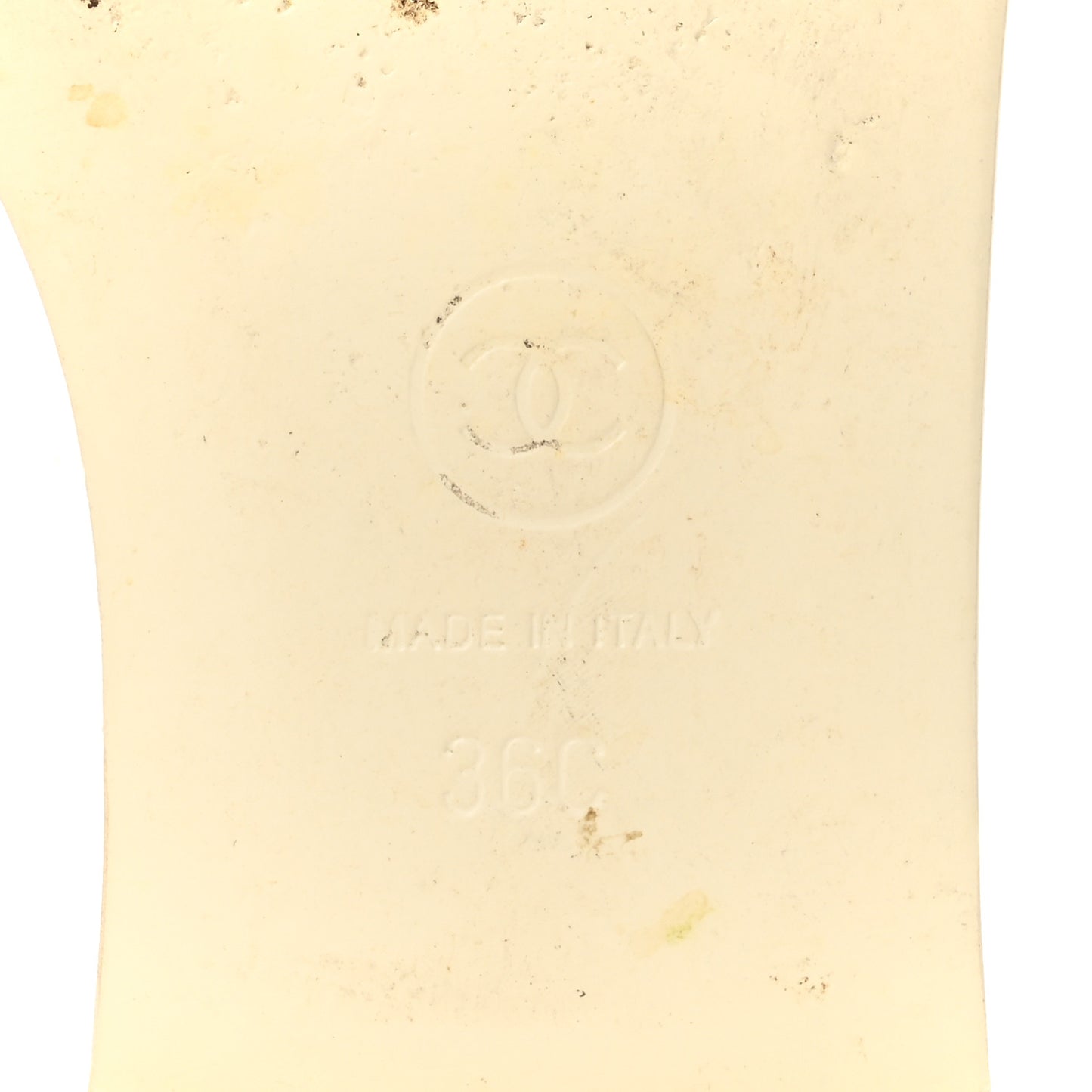 Lambskin Quilted CC Turnlock Sandals 36 Ivory