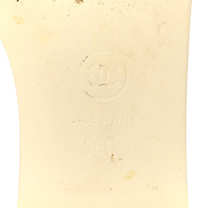 Chanel Lambskin Quilted CC Turnlock Sandals 36 Ivory 7 of 13
