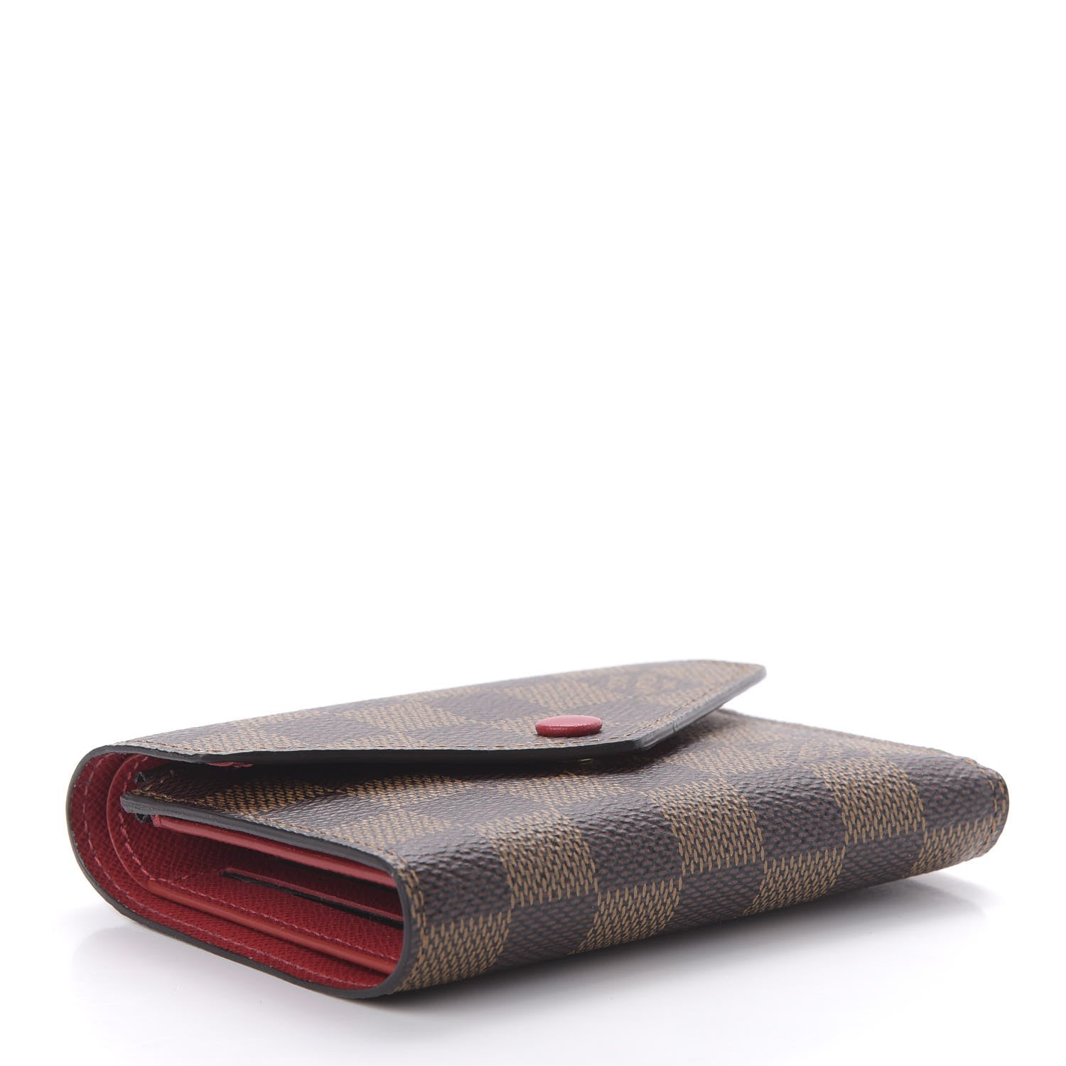 Louis Vuitton Damier Ebene Victorine Wallet Red 4 of 9