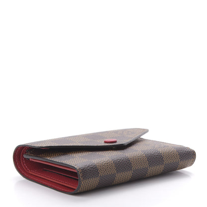 Louis Vuitton Damier Ebene Victorine Wallet Red 4 of 9