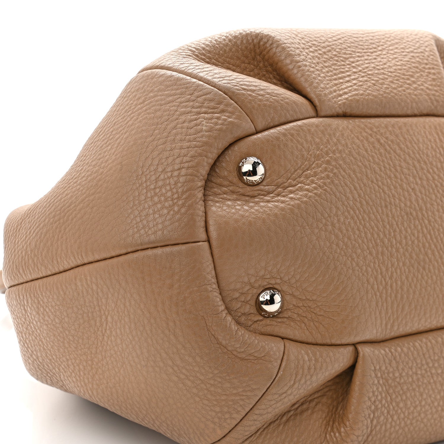 Prada Vitello Daino Expandable Shoulder Bag Sesamo 9 of 14