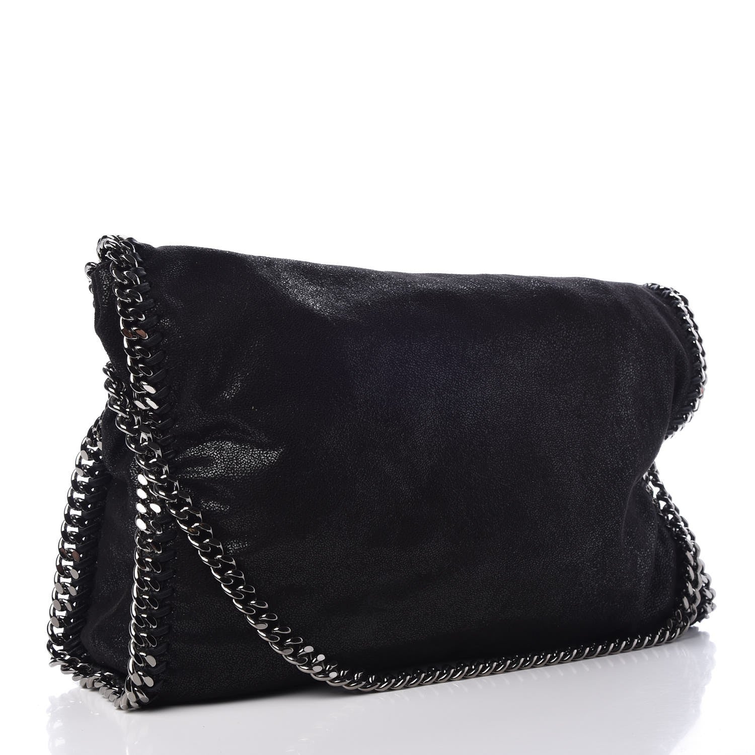 Stella McCartney Shaggy Deer Falabella Fold Over Tote Black 3 of 7