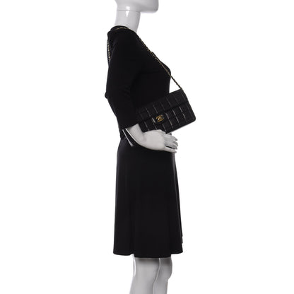 Chanel Lambskin East West Chocolate Bar Flap Black 2 of 12
