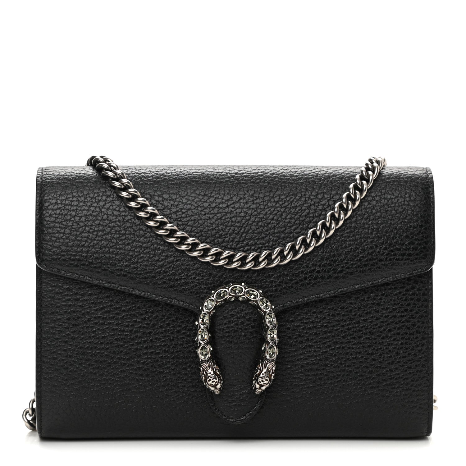 Gucci Calfskin Mini Dionysus Chain Wallet Black 1 of 10