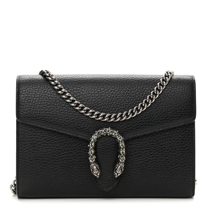 Gucci Calfskin Mini Dionysus Chain Wallet Black 1 of 10