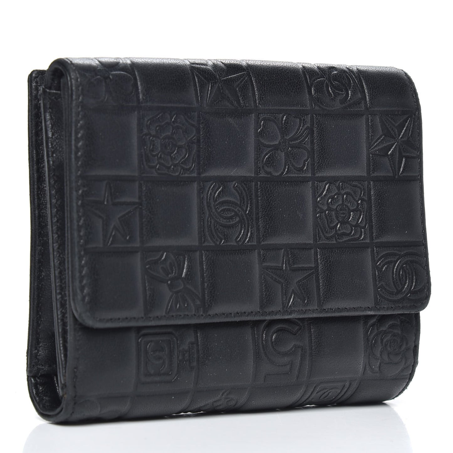 Lambskin Precious Symbols French Wallet Black