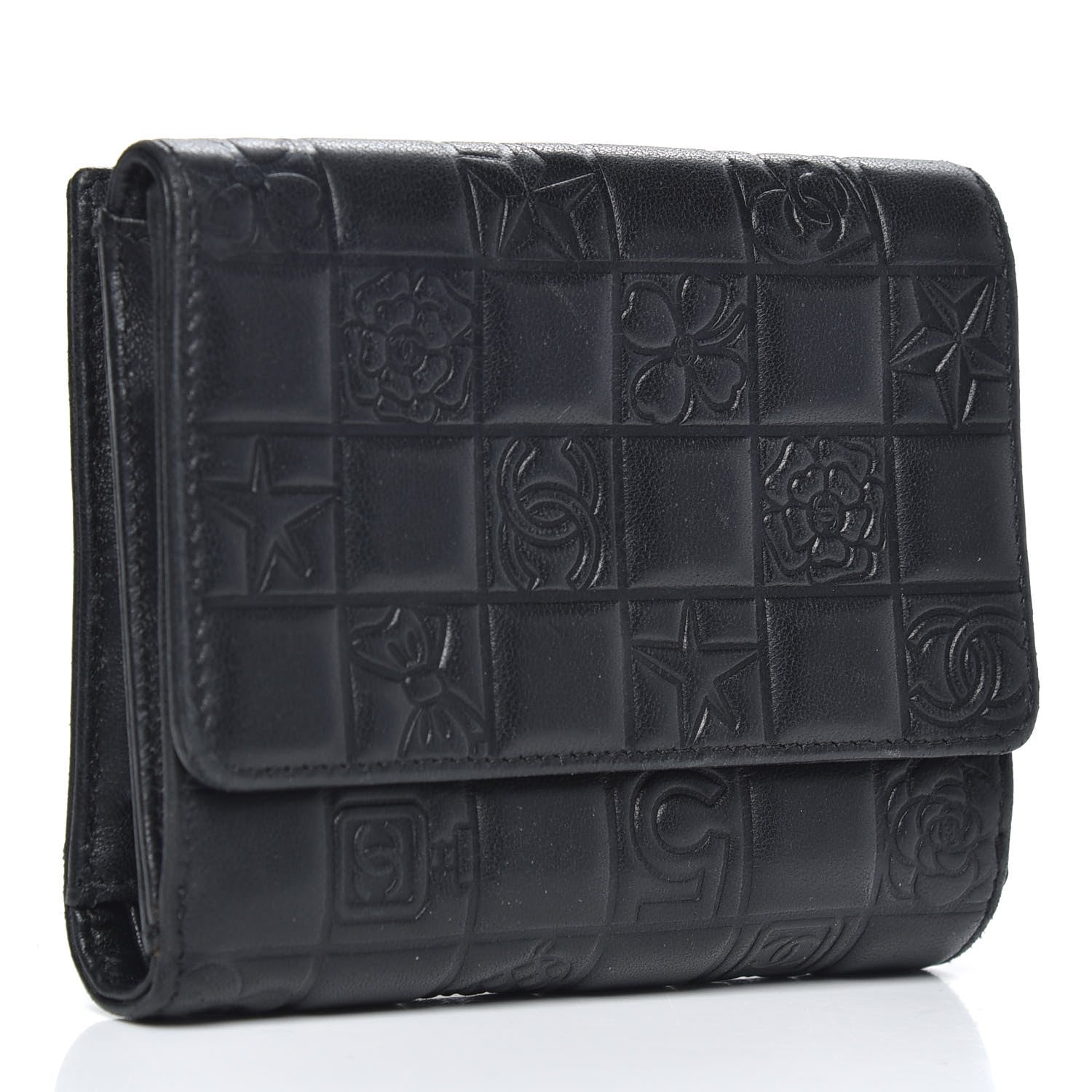 Chanel Lambskin Precious Symbols French Wallet Black 3 of 11