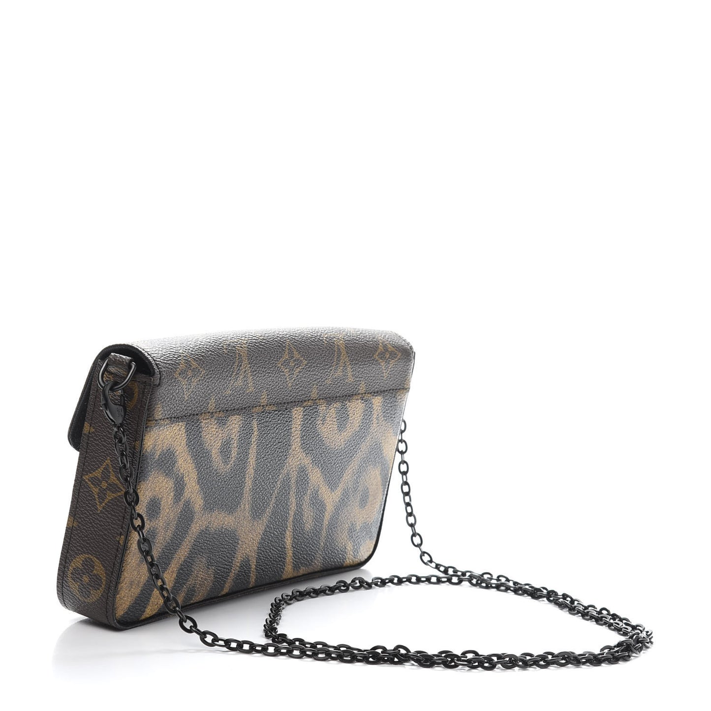 Monogram Animal Print Pochette Felicie Chain Wallet