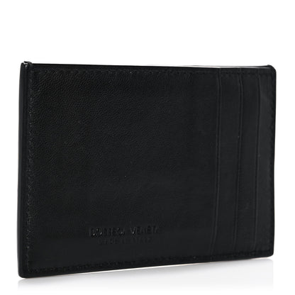 Bottega Veneta Nappa Intreccio Cassette Credit Card Holder Black 3 of 7
