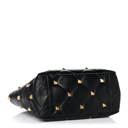 Valentino Garavani Nappa Medium Roman Stud Tote Black 4 of 12