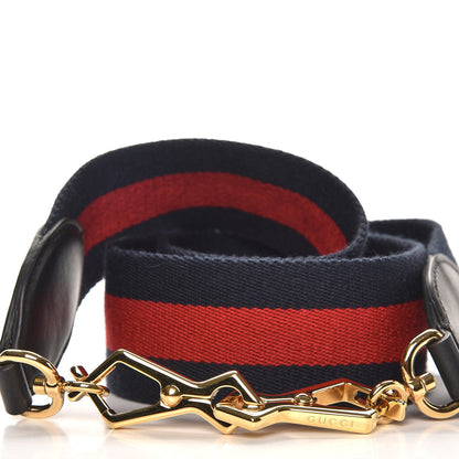 Gucci Canvas Web Shoulder Strap Navy Red 2 of 2