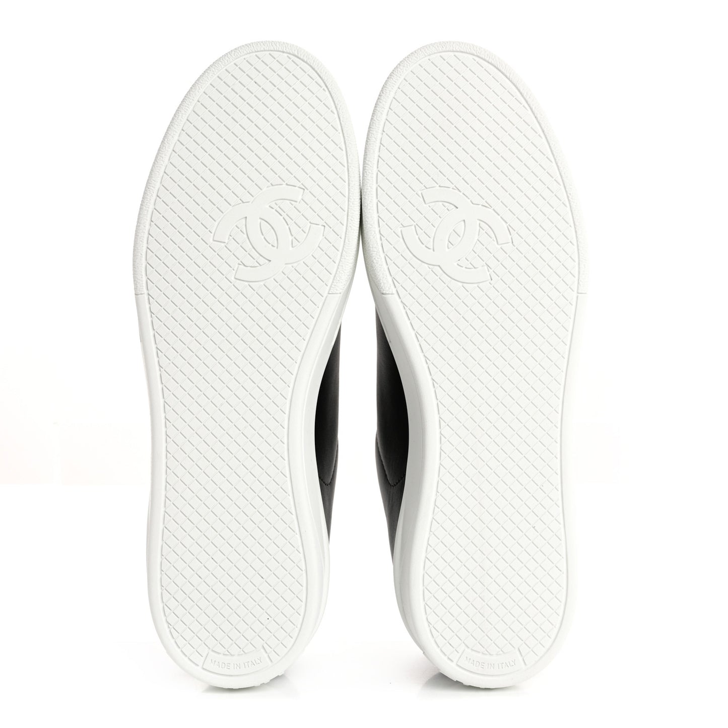 Calfskin CC Womens Sneakers 37.5 Black