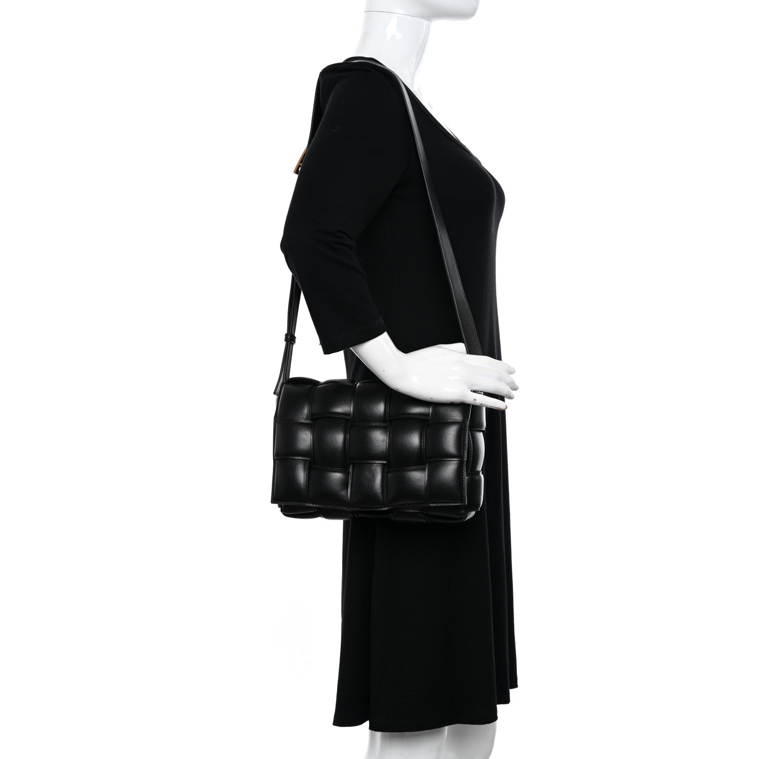 Bottega Veneta Nappa Maxi Intreccio Padded Cassette Crossbody Bag Black 2 of 13