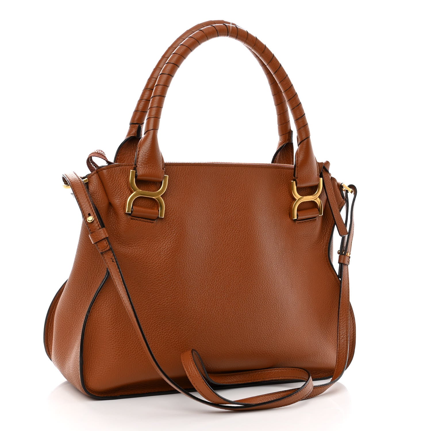 Chloe Calfskin Medium Marcie Satchel Tan 3 of 11