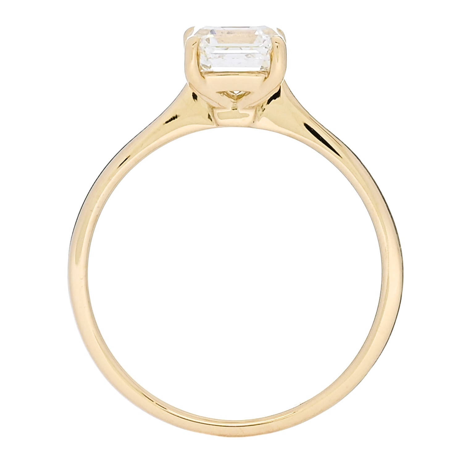 Parker & West by FASHIONPHILE 18K Yellow Gold Diamond 1.03ct Square Emerald Cut Engagement Ring  52 6 5 of 9