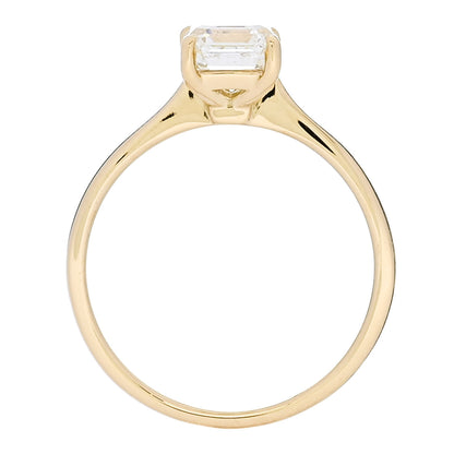 Parker & West by FASHIONPHILE 18K Yellow Gold Diamond 1.03ct Square Emerald Cut Engagement Ring  52 6 5 of 9