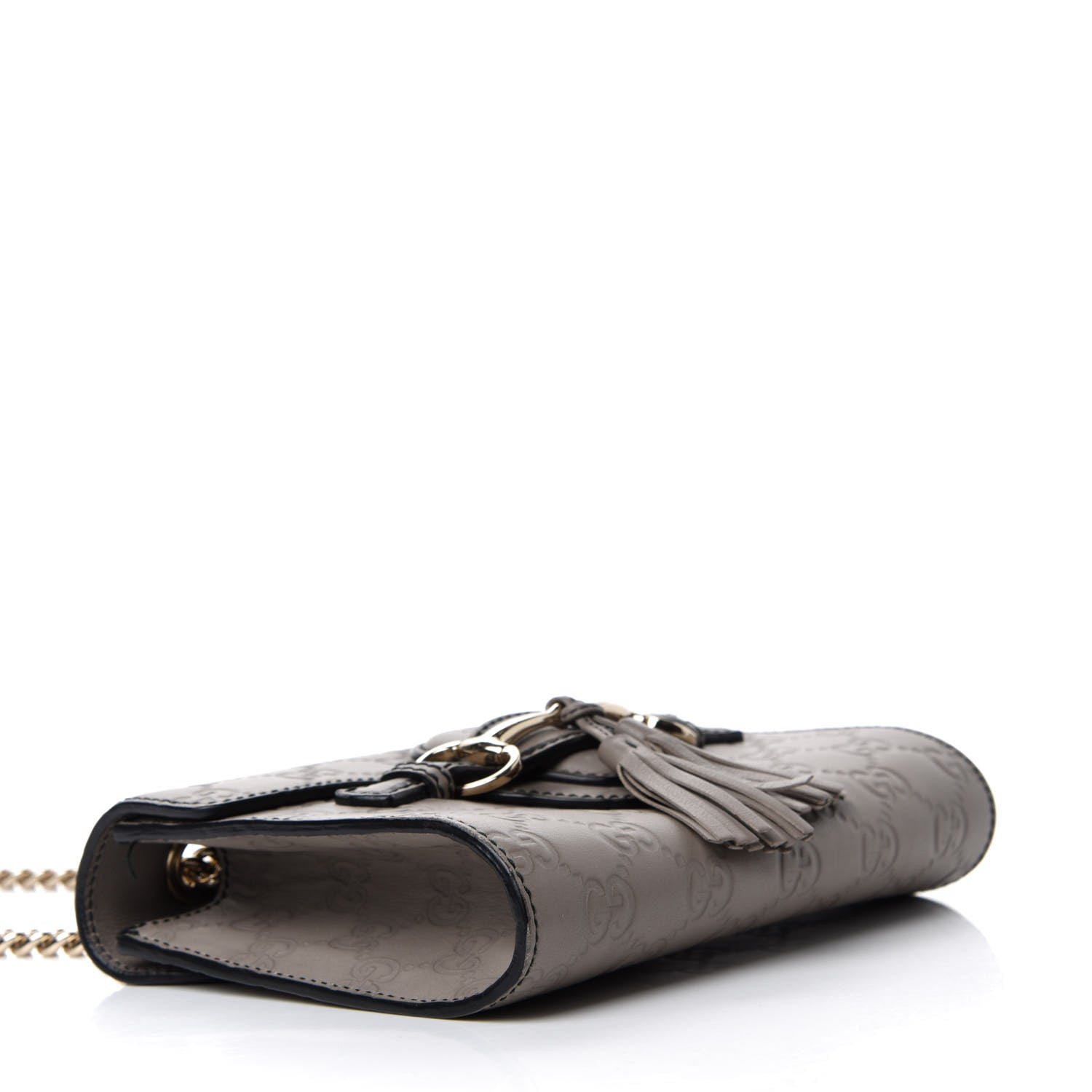 Gucci Guccissima Mini Emily Chain Shoulder Bag Storm Grey 4 of 11