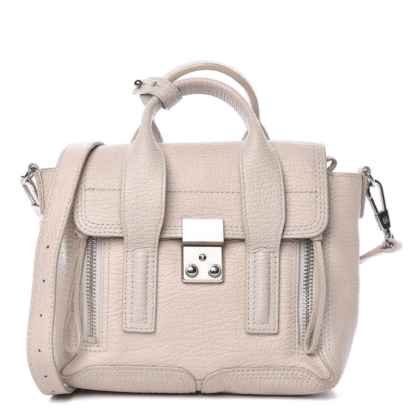 3.1 Textured Calfskin Mini Pashli Satchel Feather