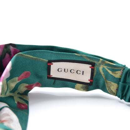 Gucci Silk Blooms Print Headband Green 5 of 6