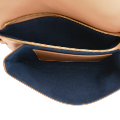 Louis Vuitton Lambskin Embossed Monogram Pochette Coussin Camel 4 of 10