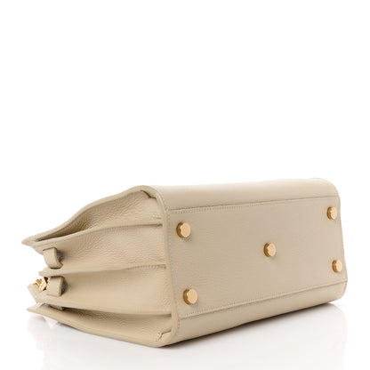 Saint Laurent Grained Calfskin Baby Sac De Jour Souple Sea Salt 4 of 12