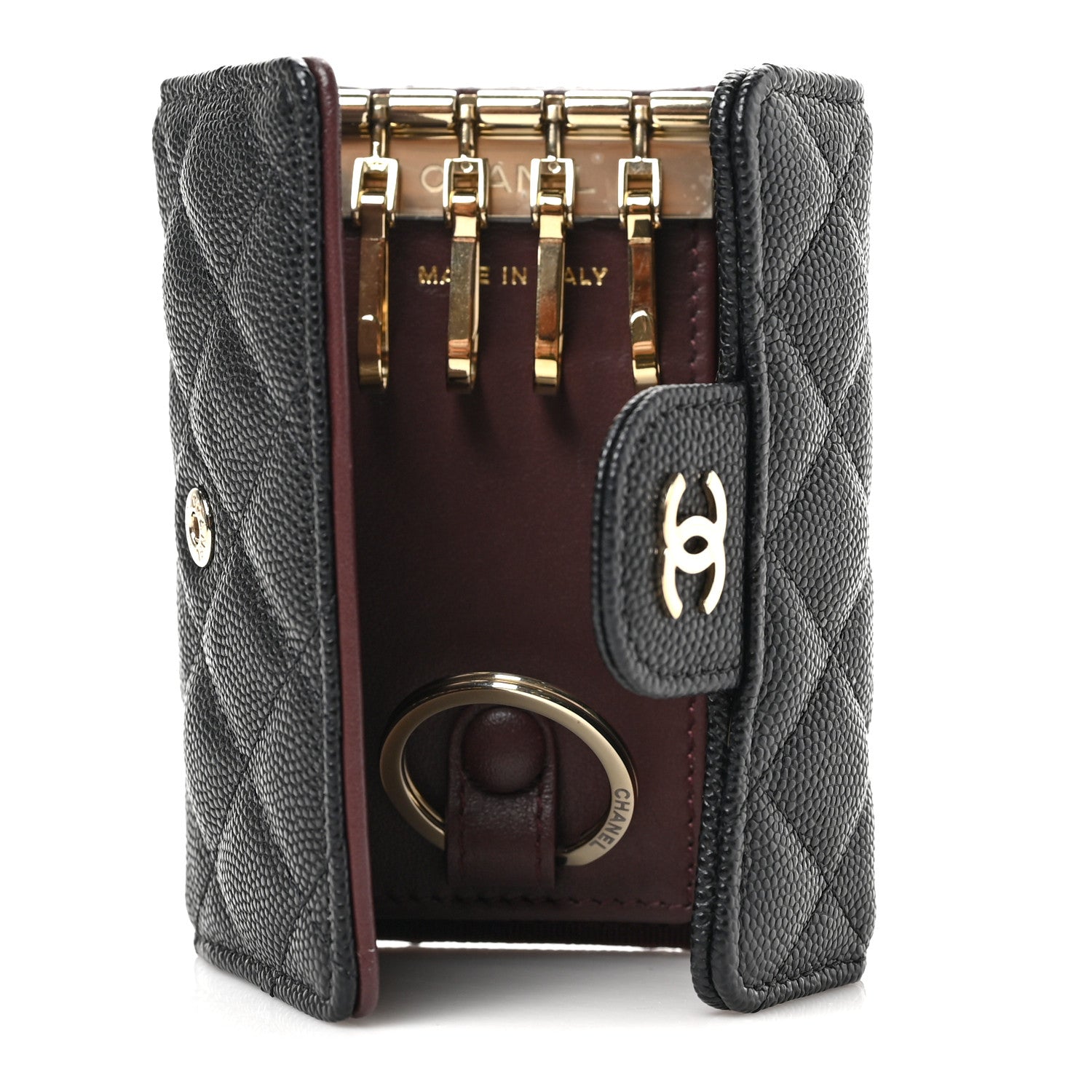 Chanel Caviar Quilted Classic 4 Key Holder Wallet Black 5 of 7