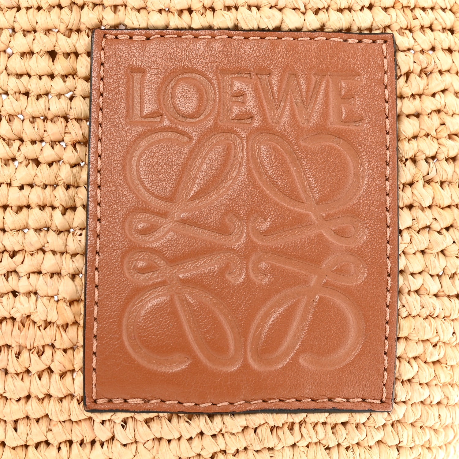 Loewe Raffia Mini Slit Tote Bag Natural Tan 6 of 12