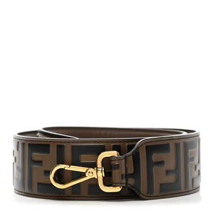 Fendi Vitello Century Bi-Color FF 1974 Embossed Strap You Maya Black 1 of 6