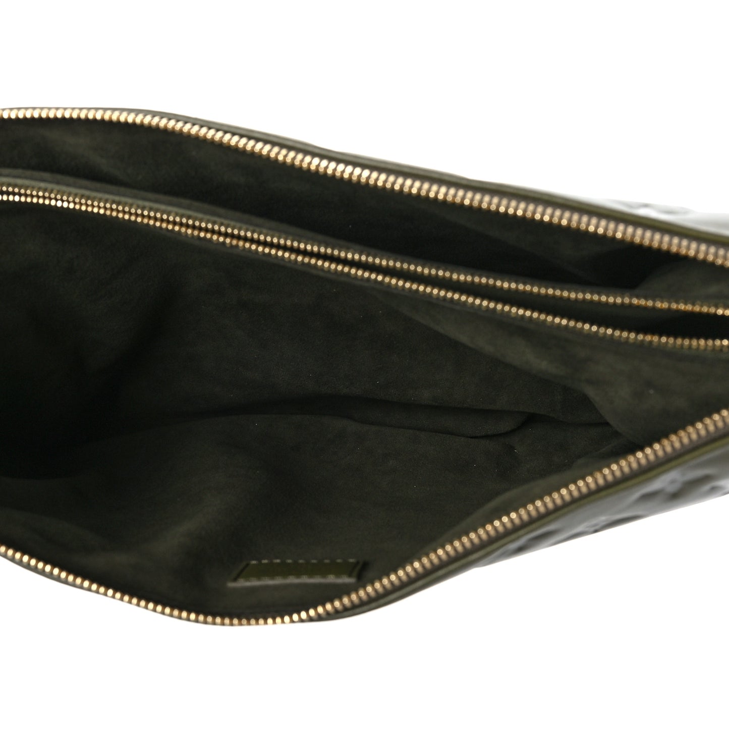Lambskin Embossed Monogram Coussin MM Khaki