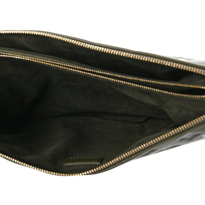 Louis Vuitton Lambskin Embossed Monogram Coussin MM Khaki 6 of 9