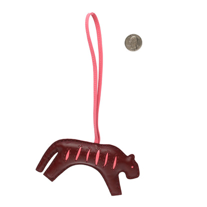Hermes Milo Lambskin Rooroo Bag Charm Rouge H Rose Azalee 2 of 4