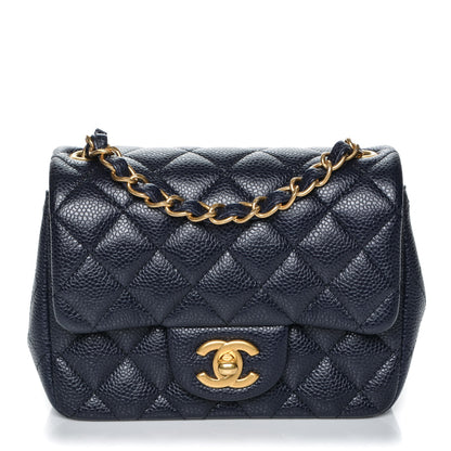 Chanel Caviar Quilted Mini Square Flap Navy 1 of 7