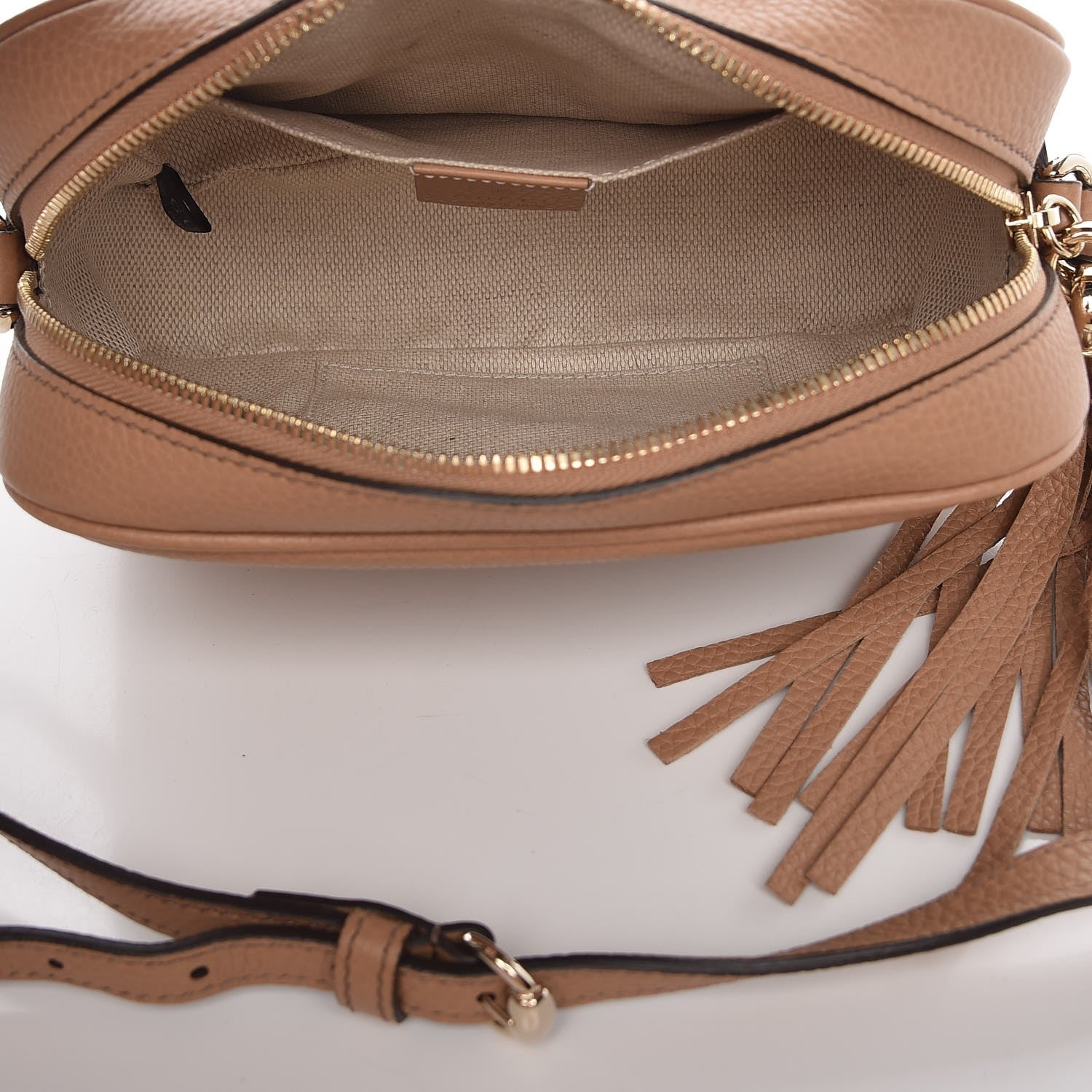 Gucci Pebbled Calfskin Small Soho Disco Bag Rose Beige 5 of 9