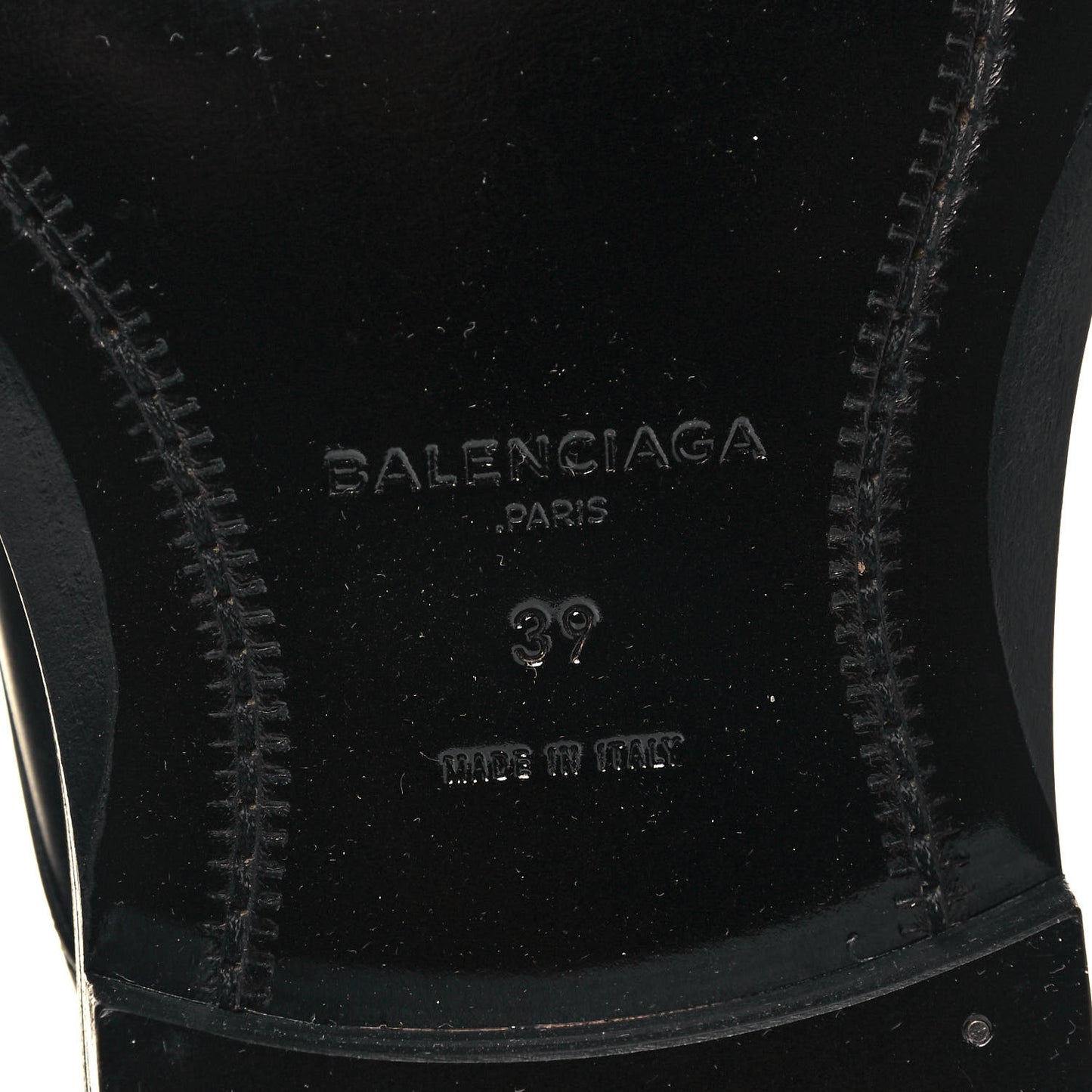 Calfskin Men Lace Up Combat Boots 39 Black