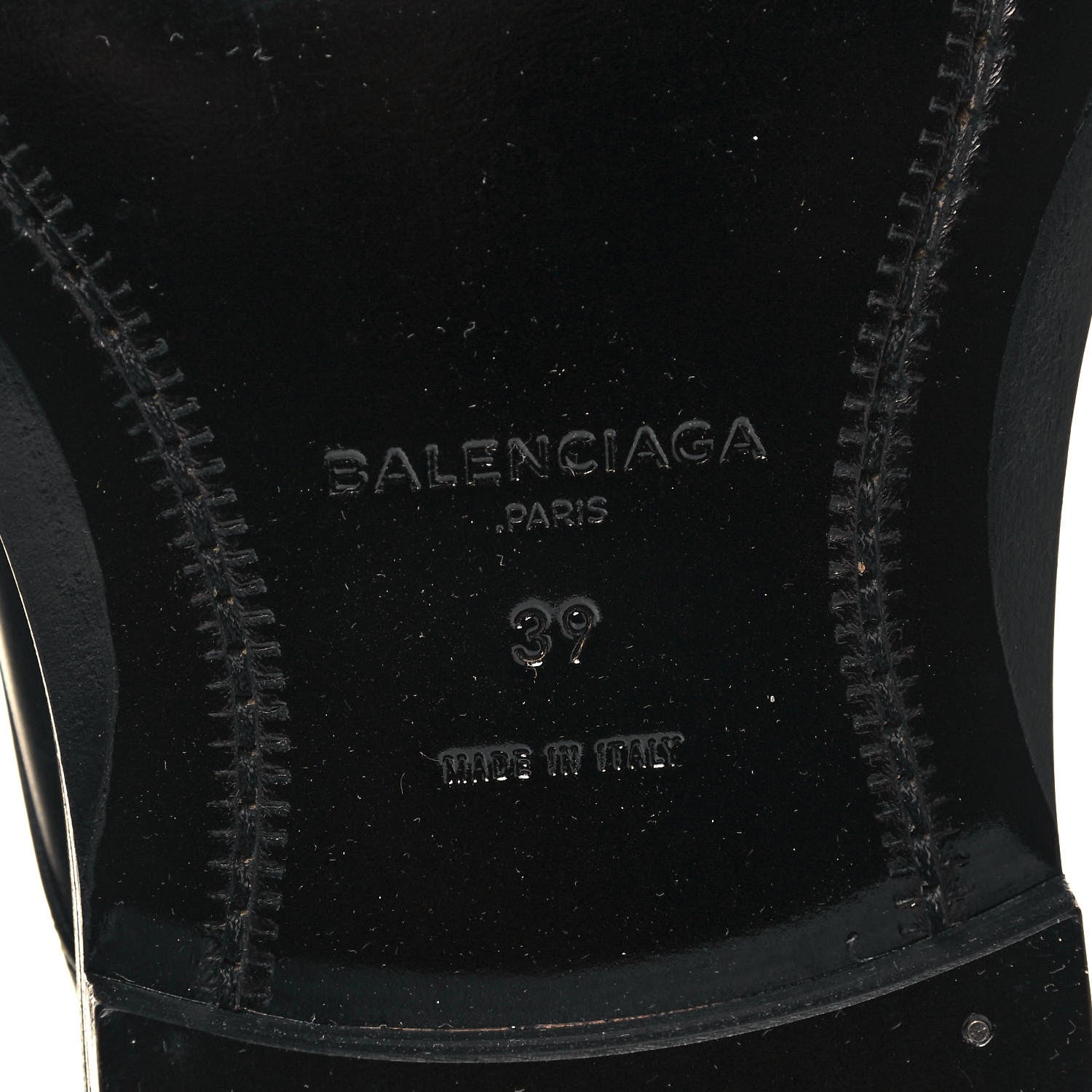 Balenciaga Calfskin Men Lace Up Combat Boots 39 Black 6 of 9