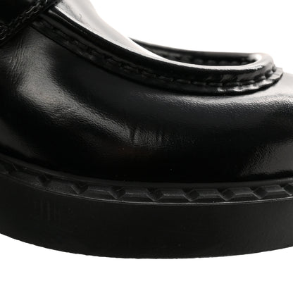 Prada Spazzolato Metal Triangle Logo 50mm Loafers 40 Black 10 of 12